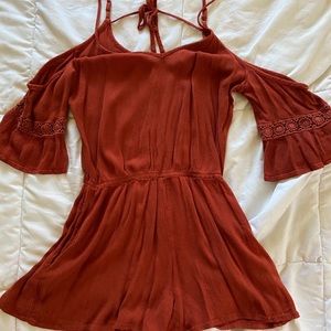 Dark Red/Orange Romper
